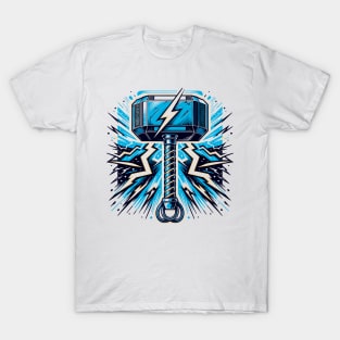 Thunderous Mjolnir: Superhero-Inspired Hammer T-Shirt